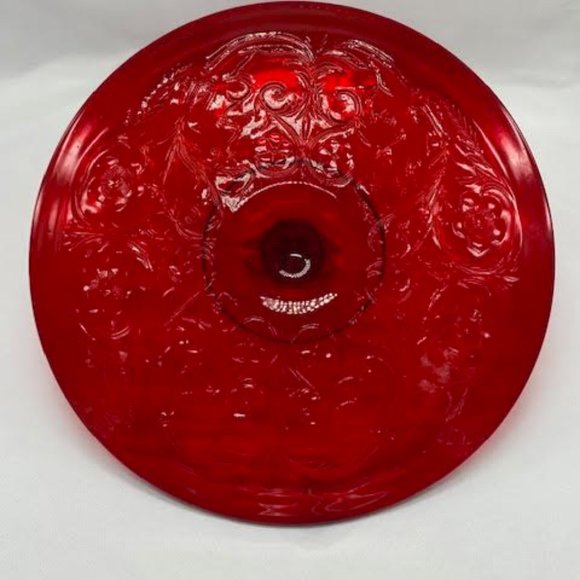 10.5” Plate Rock Crystal Red Depression Glass by MCKEE - Picture 3 of 4